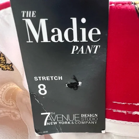 New York & Company 7th Avenue THE MADIE Womens Pants Sz 8 Brocade Pattern NWT - Picture 6 of 16